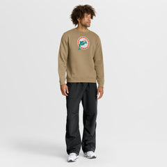 Miami Dolphins Swing Pass Rewind Club Pullover Sweatshirt - Tan Pullover