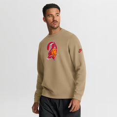 Tampa Bay Buccaneers Swing Pass Rewind Club Pullover Sweatshirt - Tan Pullover