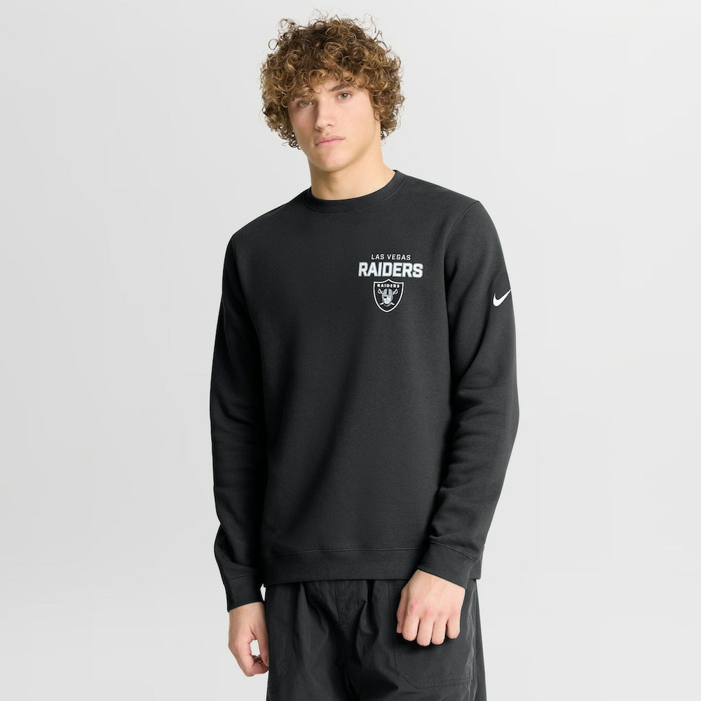 Las Vegas Raiders Primetime Club Fleece Pullover Sweatshirt - Black Pullover