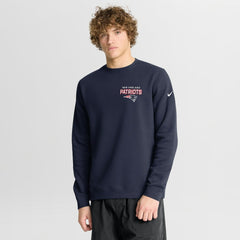 New England Patriots Primetime Club Fleece Pullover Sweatshirt - Navy Pullover