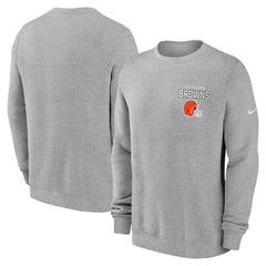 Cleveland Browns Primetime Club Fleece Pullover Sweatshirt - Heather Gray Pullover