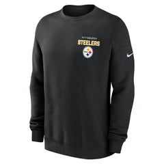Pittsburgh Steelers Primetime Club Fleece Pullover Sweatshirt - Black Pullover