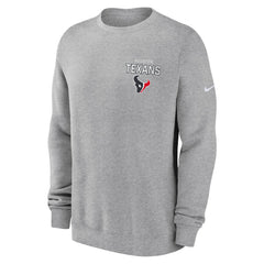 Houston Texans Primetime Club Fleece Pullover Sweatshirt - Heather Gray Pullover