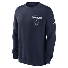 Dallas Cowboys Primetime Club Fleece Pullover Sweatshirt - Navy Pullover