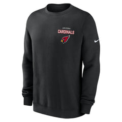 Arizona Cardinals Primetime Club Fleece Pullover Sweatshirt - Black Pullover