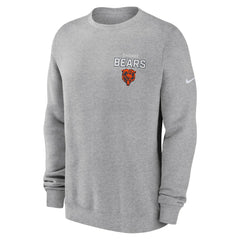 Chicago Bears Primetime Club Fleece Pullover Sweatshirt - Heather Gray Pullover