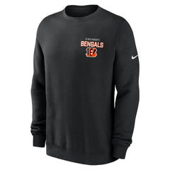 Cincinnati Bengals Primetime Club Fleece Pullover Sweatshirt - Black Pullover