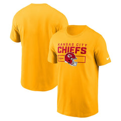 Kansas City Chiefs Primetime Helmet Essential T-Shirt - Gold T-shirts