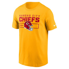 Kansas City Chiefs Primetime Helmet Essential T-Shirt - Gold T-shirts