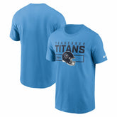 Tennessee Titans Primetime Helmet Essential T-Shirt - Light Blue T-shirts