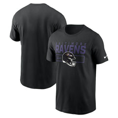Baltimore Ravens Primetime Helmet Essential T-Shirt - Black T-shirts
