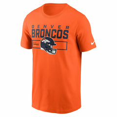 Denver Broncos Primetime Helmet Essential T-Shirt - Orange T-shirts