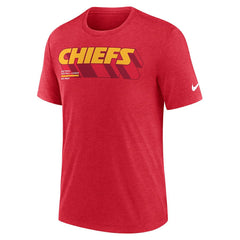 Kansas City Chiefs Long Pass Tri-Blend T-Shirt - Heather Red T-shirts