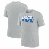 Detroit Lions Long Pass Tri-Blend T-Shirt - Heather Gray T-shirts
