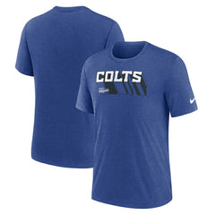 Indianapolis Colts Long Pass Tri-Blend T-Shirt - Heather Royal T-shirts
