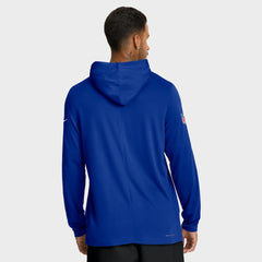 Buffalo Bills Big & Tall Sideline Dri-FIT Long Sleeve Hoodie T-Shirt - Royal Hoodies