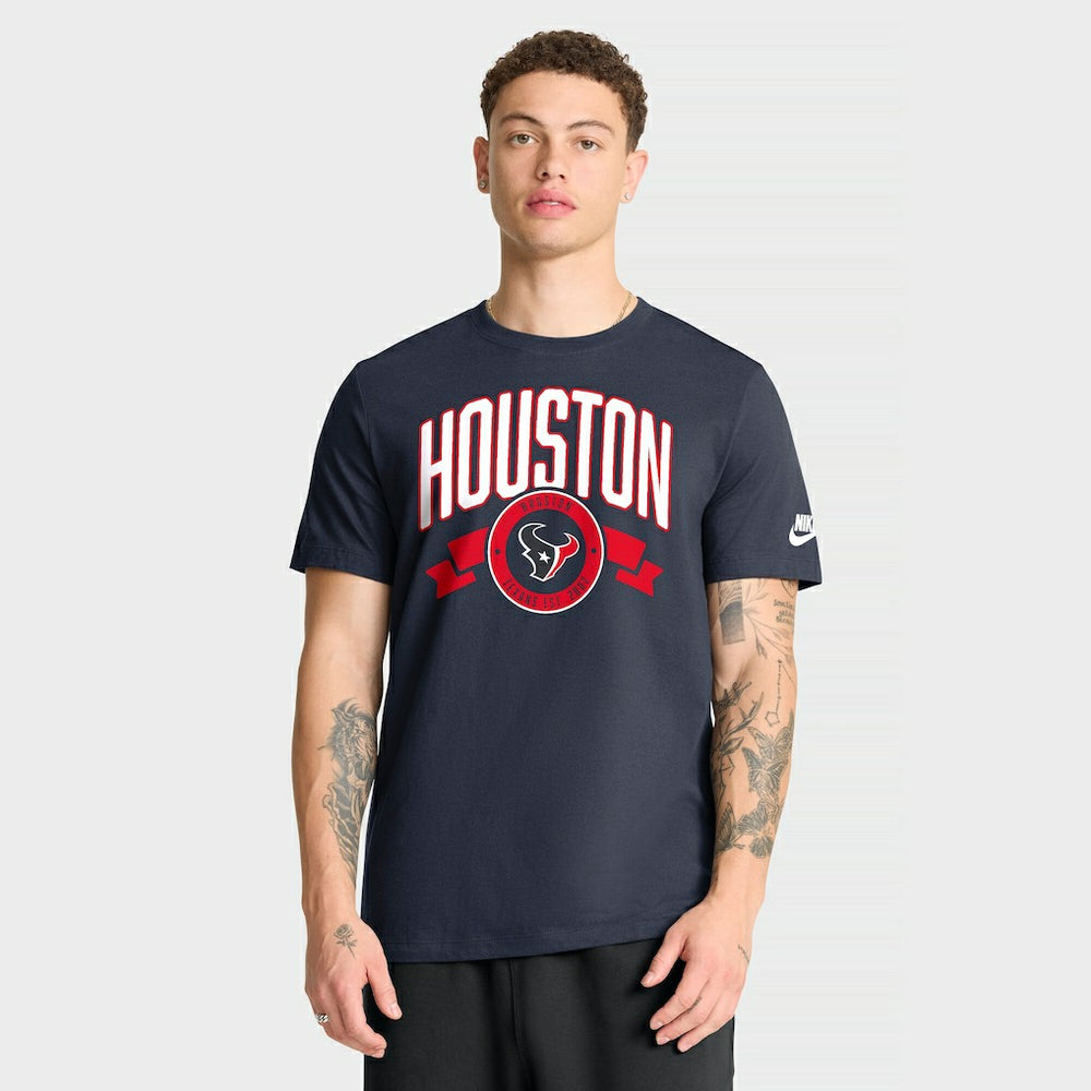 Houston Texans Rewind Front and Back Hit Essential T-Shirt - Navy T-shirts