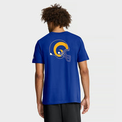 Los Angeles Rams Rewind Front and Back Hit Essential T-Shirt - Royal T-shirts