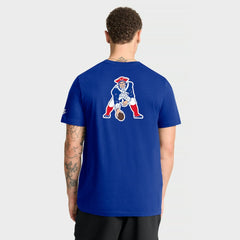 New England Patriots Rewind Front and Back Hit Essential T-Shirt - Royal T-shirts
