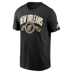 New Orleans Saints Rewind Front and Back Hit Essential T-Shirt - Black T-shirts