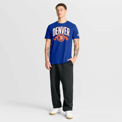 Denver Broncos Rewind Front and Back Hit Essential T-Shirt - Royal T-shirts