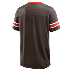 Cleveland Browns Hometown Premium Hashmark V-Neck T-Shirt - Brown T-shirts