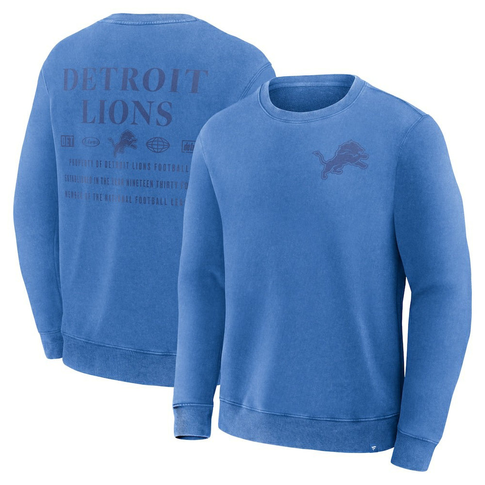 Detroit Lions Deep Route Pullover Sweatshirt - Blue Pullover