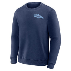 Denver Broncos Deep Route Pullover Sweatshirt - Navy Pullover