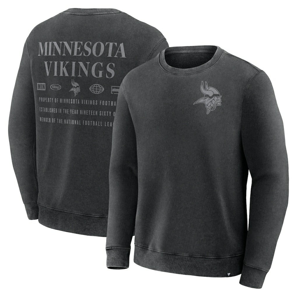 Minnesota Vikings Deep Route Pullover Sweatshirt - Black Pullover