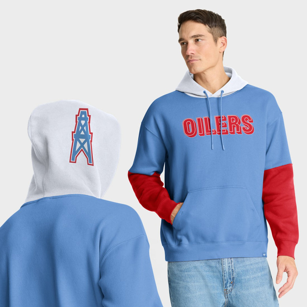 Tennessee Titans Helmet Retro Pullover Hoodie - Light Blue Hoodies
