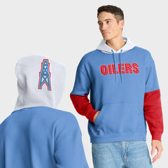 Tennessee Titans Helmet Retro Pullover Hoodie - Light Blue Hoodies