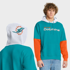 Miami Dolphins Helmet Pullover Hoodie - Aqua Hoodies