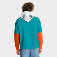 Miami Dolphins Helmet Pullover Hoodie - Aqua Hoodies