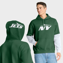 New York Jets Helmet Pullover Hoodie - Green Hoodies