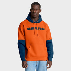 Chicago Bears Helmet Pullover Hoodie - Orange Hoodies