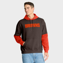 Cleveland Browns Helmet Pullover Hoodie - Brown Hoodies
