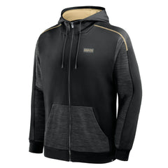 New Orleans Saints Checkdown Pass Full-Zip Hoodie - Black Hoodies