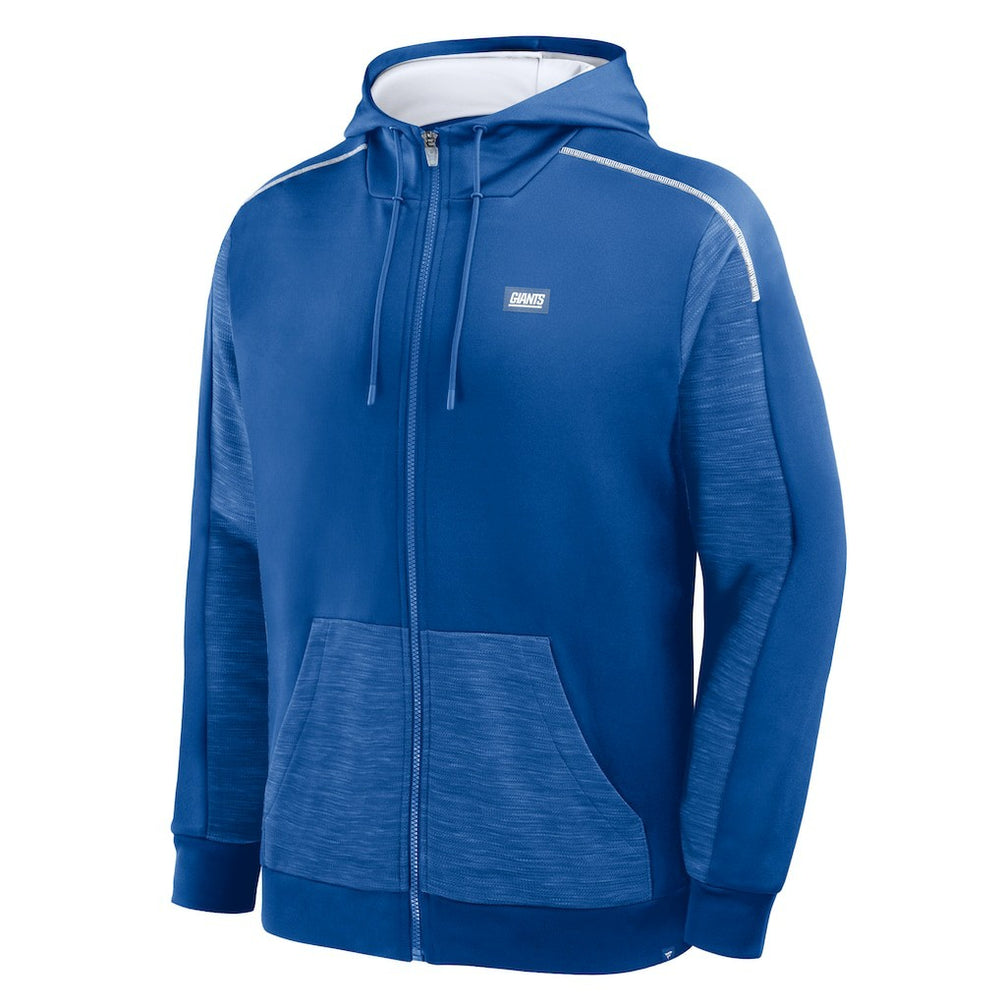 New York Giants Checkdown Pass Full-Zip Hoodie - Royal Hoodies