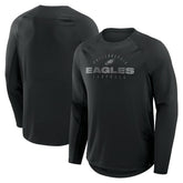 Philadelphia Eagles Coverage Scheme Long Sleeve T-Shirt - Black T-shirts