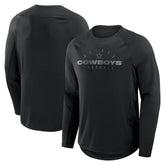 Dallas Cowboys Coverage Scheme Long Sleeve T-Shirt - Black T-shirts