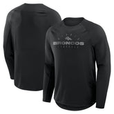 Denver Broncos Coverage Scheme Long Sleeve T-Shirt - Black T-shirts