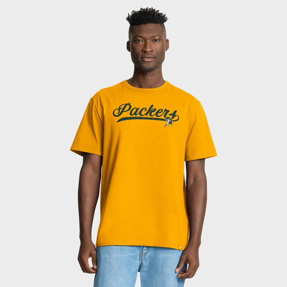 Green Bay Packers Fluid Motion Legacy T-Shirt - Gold T-shirts