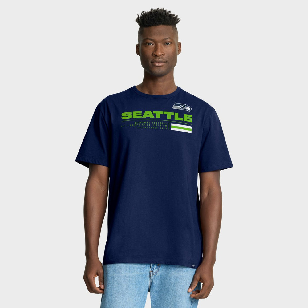 Seattle Seahawks Chop Block Legacy T-Shirt - College Navy T-shirts