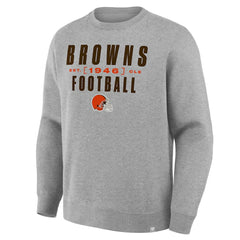 Cleveland Browns Powerful Throw Legacy Pullover Sweatshirt - Heather Gray Pullover