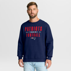 New England Patriots Powerful Throw Legacy Pullover Sweatshirt - Navy Pullover