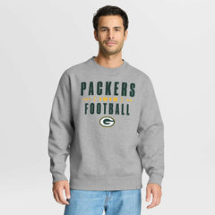 Green Bay Packers Powerful Throw Legacy Pullover Sweatshirt - Heather Gray Pullover