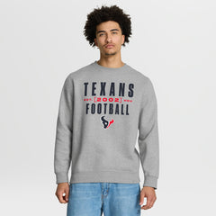 Houston Texans Powerful Throw Legacy Pullover Sweatshirt - Heather Gray Pullover