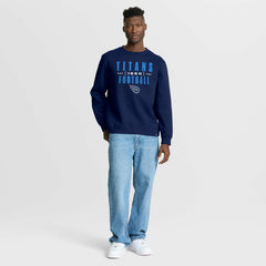 Tennessee Titans Powerful Throw Legacy Pullover Sweatshirt - Navy Pullover