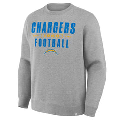 Los Angeles Chargers Powerful Throw Legacy Pullover Sweatshirt - Heather Gray Pullover