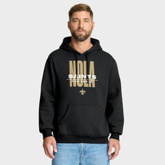 New Orleans Saints Right Tackle Legacy Pullover Hoodie - Black - Black Hoodies